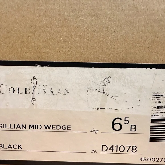 Cole Haan Black Gillian Mid Wedge Sandals with Ankle Buckle - in original box - Picture 9 of 9